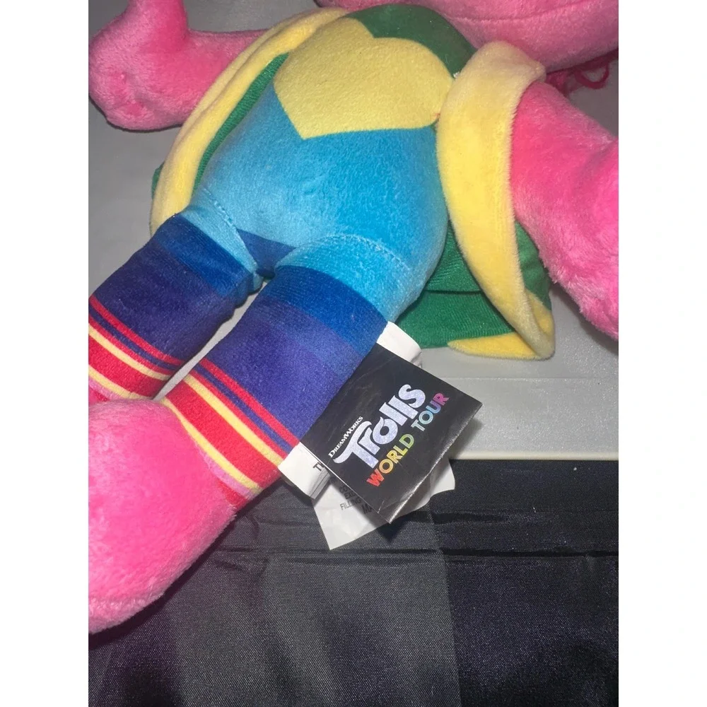 DreamWorks Trolls World Tour Poppy Plush Rainbow Hair Pink Stuffed Animal Toy‎
